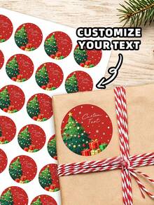 1/30/90/160 buah Stiker Bulat Elemen Natal yang Dapat Disesuaikan, Berbagai Ukuran, Sempurna untuk Undangan, Amplop, Toples, Baki Pajangan, Kotak Penyimpanan, Hadiah Ideal untuk Orang Tua, Teman, Pasangan, Tamu, Cocok untuk Natal, Pesta, Ulang Tahun, Hari Jadi - Multiwarna 1 - View 2