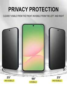 4片裝 Galaxy A56 隱私螢幕保護貼，霧面陶瓷防窺柔性膜，隱私陶瓷材質，相容 Galaxy A17 A16 A15 A14 A13 A12 A26 A25 A24 A23 A22 A36 A35 A34 A33 A32 A56 A55 A54 A53 A52 A07 A06 A05 A05S A04 A03 系列 [不支援指紋辨識] 安裝簡單，相容手機殼 - 黑色 - 查看 4