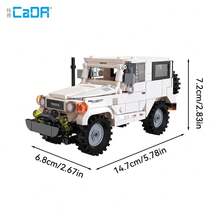 CaDA-Toyota Land Cruiser FJ40 Building Blocks1:24 Educational Toys 374pcs Off-Road Vehicle Model Toys For Boys Suitable For Ages 8 And Up - White - View 9