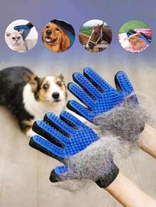 1/2pcs Pet Deshedding Glove, Suitable For Dogs & Cats, 2-In-1 Silicone Multi-Function Pet Grooming Brush, Gentle Deshedding Brush, Suitable For Long & Short Hair Pets, Easy To Clean, Painless Brushing, Soothing Massage - View 2