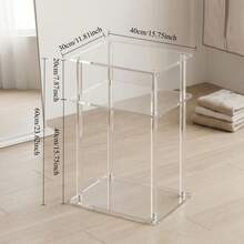 Transparent Extra-Large Cosmetic Organizer - Multi-Functional Acrylic Makeup/Beauty Storage Display Rack - Light Luxury Multi-Purpose Storage Stand | Visible Makeup Storage Rack | Suitable For Home/Office/Dressing Room Display - Cosmetic Organizer - View 7