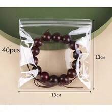 100pcs Small PVC Self-Sealing Jewelry Bags, Transparent Zipper Lock Storage Pouches For Bracelets, Rings, Earrings, Valentine's Day Gifts, Wedding Party Favors, Travel Accessories, Jewelry Display And Organization - Multicolor - View 13