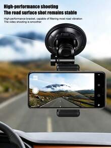 Strong Suction Cup Car Phone Mount,360° Rotation Foldable Adjustable Windshield Phone Holder,Shake‑Proof Car Vlog Video Recording Stabilizer For All Smartphones - Multicolor - View 2