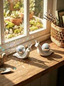 Snail Disco Ball Light Catcher Creative Desktop Ornament, Suitable For Indoor Windowsill, Living Room, Kitchen, Bedroom, Dining Room, Garden And Home Decor - Multiple Styles - View 9