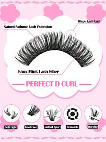 640 Clusters False Eyelashes, Single Lash Clusters, 30D+40D+50D+60D Large Capacity Mixed Pack, D Curl, 8-16mm Mixed Length Segmented Lash Book, Dense And Long, Suitable For Daily Home Wear, Easy To Use - D - View 5