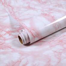 1 Roll Pink Marble Pattern Contact Paper, Glossy Peel And Stick Wallpaper, Waterproof And Oil-Resistant Self-Adhesive Vinyl Film, Suitable For Countertops, Kitchen Cabinets, Desks, Table Tops, Removable Rental Apartment And College Dorm Essentials - Multiple Styles and Colors - View 15