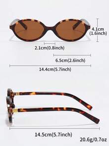 2 Pairs Women's Vintage PC Fashion Glasses Set, Street Style Personalized Design Suitable For Outdoor Beach Vacation And Street Photography - 2 Pieces (Tofu Tea + Leopard Print Tea) - View 5