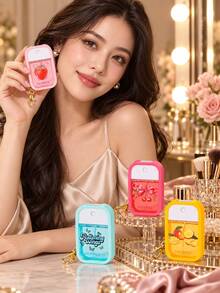 1pc 50ml Empty Refillable Fine Mist Spray Bottle With Silicone Sleeve And Keychain, Portable Travel Liquid Container, Leak-Proof Hand Sanitizer & Cosmetic Storage Bottle (Note: Bottle Only, Liquid Not Included) - Multicolor - View 1