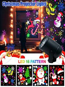 Christmas-Themed LED Projection Light With Dynamic Rotating Multi-Pattern Light And Shadow, Multi-Angle Rotation, USB-Powered, Ideal For Holiday Room Decor, Creative Festive Ambiance Decoration Gift For Christmas And New Year - Projector Lamp - View 8