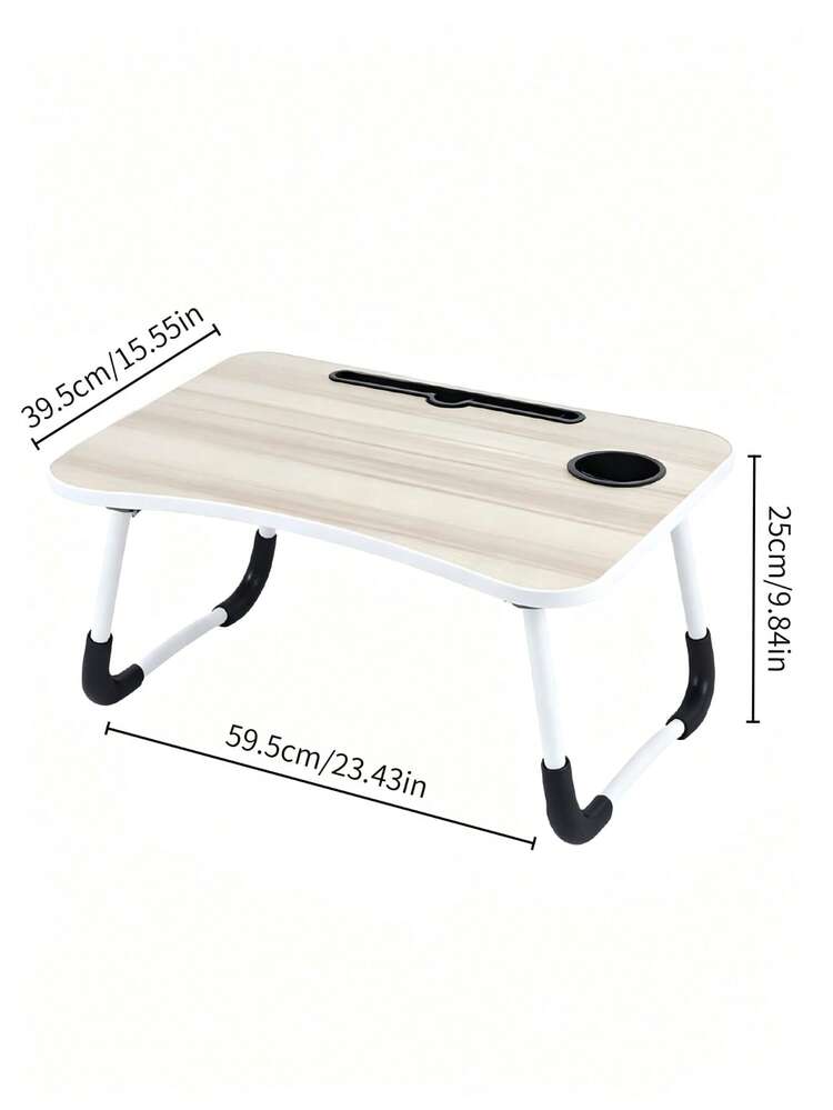 Foldable Laptop Bed Desk, Portable Lap Table With Cup Holder, Tablet Slot & Storage Drawer, Non-Slip Foldable Legs, Lightweight Space Saving, For Work, Reading & Breakfast On Bed, Sofa, Floor, Ideal For Students & Office Workers - Multicolor - View 11