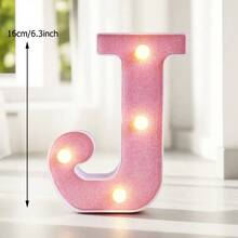 1pc 16cm Pink Luminous Letter Light, Home Decoration LED Letter Light, Indoor Room Wedding Proposal Birthday Party Decoration Letter Light Board - Pink Small Letters - View 16