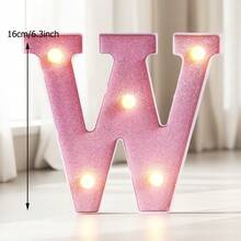 1pc 16cm Pink Luminous Letter Light, Home Decoration LED Letter Light, Indoor Room Wedding Proposal Birthday Party Decoration Letter Light Board - Pink Small Letters - View 32