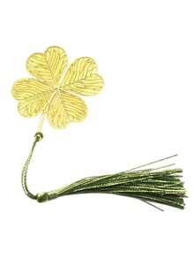 1pc Metal Leaf Bookmark, Creative Ginkgo Leaf Maple Leaf Four-Leaf Clover Artistic Vintage Style Book, Retro Bookmark, Translucent Leaf Plant Bookmark, Page Clip Gift Bookmark - Multicolor - View 11
