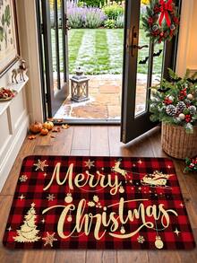1pc 3D Anti-Slip Christmas Colorful Jar Doormat, Merry Christmas Outdoor Doormat, Suitable For Entryway, Study, Bedside, Floor Mat, Outdoor, Easy To Clean, Anti-Slip, Quick Drying, All Season, Washable - A - View 7
