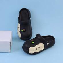 Women's Cute Apple Design Clogs, Soft Sole Non-Slip Slippers, Red Apple Cartoon Style, Beach Indoor Outdoor Sandals, Nurse Work Fashion Slides - Black - View 3