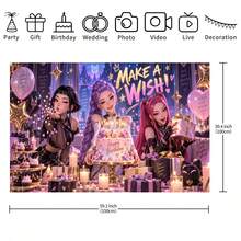 Official Licensed KPop Demon Hunters Party Decoration Set, Multiple Sizes Available, Birthday Party Decor, Christmas Photo Backdrop, Home Gathering Decoration, Holiday Party Supplies - Multicolor - View 4