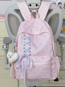 1pc New Korean Style Ins Backpack For Middle School And High School Students, Lightweight Versatile School Commute Backpack - Multicolor - View 14