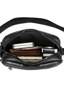 New Style Crossbody Bag, Fashionable And Casual, Large Capacity Commuting Shoulder Bag, Crossbody Bag - Black - View 4