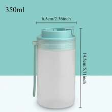 1個 350/400ml 便攜式塑膠咖啡杯，附尼龍提繩，防漏水杯，附蓋保溫杯，耐冷耐熱牛奶咖啡杯，可重複使用飲水杯，適用於學生與成人，居家、學校、辦公室、露營、野餐、旅行使用 - 彩色 - 查看 28
