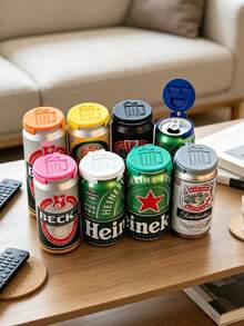 1pc Portable Can Lid Protector, Dust-Proof Sealing Cover For Carbonated Drinks, Beer And Soft Drink Cans, Reusable Flip-Top Hygienic Can Lid, Fun Cartoon Style, Suitable For Kitchen, Home, Cafe, Restaurant, Party, Picnic And Travel - Multicolor - View 8
