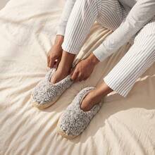 RALSWNAY Sandal Rumah Wanita Lembut dan Nyaman untuk Musim Gugur/Dingin, Sandal Berbulu - Grey - View 3