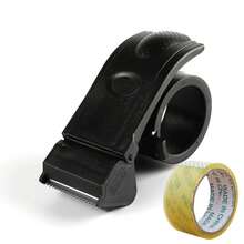 1pc Packing Tape Dispenser Set With 30m Tape, Handheld Packaging Tape Dispenser With Built-In Metal Cutter, Carton Sealing Tool, Suitable For Home Moving, Warehouse, Office And Express Packaging - Plastic - View 4
