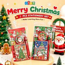 Set Alat Tulis 6 Buah Terlaris Natal yang Sangat Menarik, Hadiah Alat Tulis untuk Pelajar, Hadiah Kecil untuk Hadiah Belajar - MultiWarna - View 1