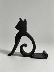 1pc Cute Cat Shaped Plastic Phone Stand, Universal Desktop Phone Accessory, Suitable For All Smartphones, Hands-Free Lazy Design, Supports Dorm Live Streaming And Movie Watching, Perfect Cute Desktop Decoration Gift For Women And Students - Multicolor - View 3