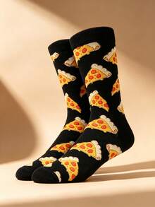 1 Pair Unisex New Food Pizza Pattern Long Socks, Fashionable And Versatile - Multicolor - View 10