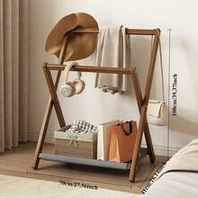 Giá treo áo khoác tự đứng hình chữ X gấp gọn, kệ lưu trữ đa năng cho quần áo, mũ và túi xách, đồ dùng sắp xếp cho phòng ngủ và lối vào nhà - Nhiều màu - Xem 6