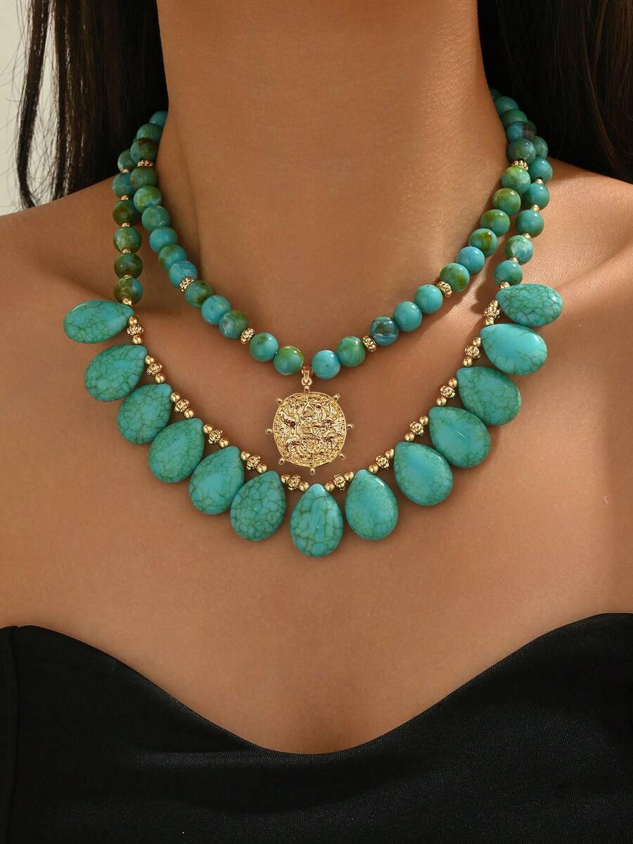 1pc Or 2pcs Elegant Bohemian Sexy Vintage Quality Relaxed Stone Color ...