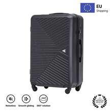 W WINGS Travel Suitcase Set 3 Pcs | Cabin, Medium And Large Hard Shell Luggage With TSA Lock, Telescopic Handle And Wheels - Black - View 12