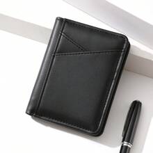 1pc Men's Short Wallet, Fashionable Slim Soft Wallet, Large Capacity Multi-Card Slots, Can Store Large Bills, Minimalist Coin Purse, Credit Card/Bank Card/ID Card/Photo Slot/Phone, Business Casual Style, Ideal Gift For Men's Birthday Or Partner, Fashionable Youth Style Suitable For Men And Women. Large Capacity Multi-Card Slots - Multicolor - View 12