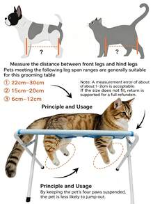 1pc Pet Grooming Hammock, Dog Bathing Rack, Anti-Scratch Anti-Bite Pet Restraint Hammock, Suitable For Cat And Dog Grooming, Nail Clipping, Bathing, Hair Trimming, Home Pet Salon Use, Fix Pets To Free Your Hands - one-size - View 3