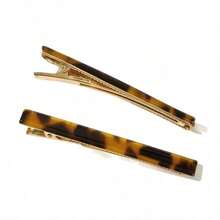 Fashion New Tortoise Shell Hair Clip Hair Accessory Minimalist Glossy Alligator Hair Clip Bangs Clip Hair Accessory For Women - Multicolor - View 4