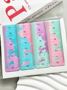 4/12pcs 2-In-1 Magnetic Ruler Bookmark, Creative Multi-Functional Ruler Magnetic Bookmark, Reward Small Gift Magnetic Stationery Supplies, For Daily Study, Reading, Students, Readers And Journal Lovers - Bookmark - View 2