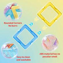 10/26/35pcs Medium 2S Transparent Magnetic Blocks, Transparent Magnetic Tiles, Suitable For DIY 3D Scene Construction, Can Be Freely Assembled And Stacked, Enhances Children's Spatial Perception, Suitable For Boys And Girls' Christmas Holiday And Birthday Gifts - Multicolor - View 4