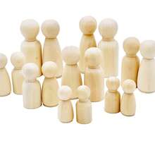 5/10 Blank Log Puppet Molds, Multi-Size DIY Hand-Painted Craft Ornaments, Adult Hand-Painted Graffiti Accessories, Festival Party Decoration Materials - A - View 1