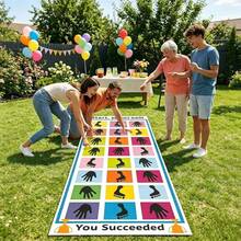 1pc Outdoor Foldable Game Mat Multi-Player Interactive Sensory Balance Challenge Pad Rectangular Game Carpet Suitable For Indoor/Outdoor Games, Birthday Parties, Family Gatherings, Summer Backyard, Game Room Floor Play Mat - Multicolor - View 9