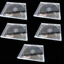 Pack Of 2/5/10 Square Rigid CD/DVD Cases – Single-Disc Plastic Case (PS Material) – CD Album Storage Case – Mini Disc Case - White - View 8