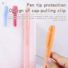 1 Set (6pcs/Set) Macaron Color Gel Pens, 0.5mm Ultra-Fine Tip, Quick-Drying Water-Based Ink, Comfortable Grip, Suitable For Drawing And Art Projects - Random Color and Style - View 8