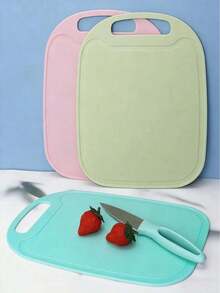 3Pcs/2pcs/1pc PP Cutting Board Set,Colorful Kitchen Chopping Boards With Handle,Reusable Food Prep Boards For Fruit, Vegetables,Meat, Bread,Lightweight Kitchen Cutting Mats,Home Cooking Kitchen Accessories - Multicolor - View 10