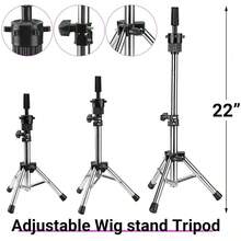 22 Inch Wig Canvas Block Head With Mannequin Tripod Head Stand Wig Holder Stand With Pins Wigs Making Kit And Supplies Accessories For Cosplay Making Wigs Styling Display - View 2