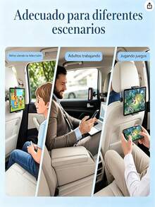 1pc 360° Rotating Telescopic Tablet Car Mount Holder For Headrest And 4pcs Multi-Functional Car Hooks, Compatible With Ipad, Switch, Kindle, 4.7 To 13 Inches, Hooks Can Hang Water Bottles, Drinks, And Bags, Essential Item For Any Outing In The Car. - Multicolor - View 7