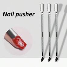 52Pcs Nail Art Sponge Gradient Set, Stainless Steel Double End Cuticle Pusher, Perfect For Nail Salons - Multicolor - View 2