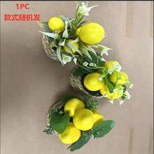Woven Basket Artificial Lemon Fruit Potted Plant, Fake Lemon Greenery Decor, Rustic Style Desktop Ornament, Suitable For Home Kitchen Shelf Decoration Christmas Gift - Birthday Gift - Holiday Gift - Small Gift - Perfect Little Gift (One Size - Random Style & Color) - Multiple Styles - View 10