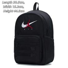 Nike Jordan 21L Minimalist Large Capacity Sports Casual Versatile Daily Outdoor Portable Backpack Medium Size Unisex Couple Style - Black - View 12