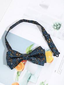 1PC Men's Fashion Exquisite Floral Pattern Bow Tie, Comfortable & Versatile, Suitable For Daily Commute, Party, Matching - Multicolor - View 5