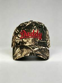 1pc Gothic Men Camo Hat 'Daddy' Embroidered Hats For Men Adjustable Baseball Cap Perfect For Hiking, Mountain Climbing, Traveling, And Sun Protection - Camouflage - View 12