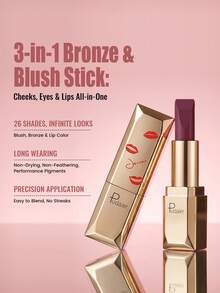 Pudaier 1pc Pink Nude Waterproof Non-Fading Lipstick, Suitable For All Skin Tones, Perfect Valentine's Day Gift For Her - 06 - View 4